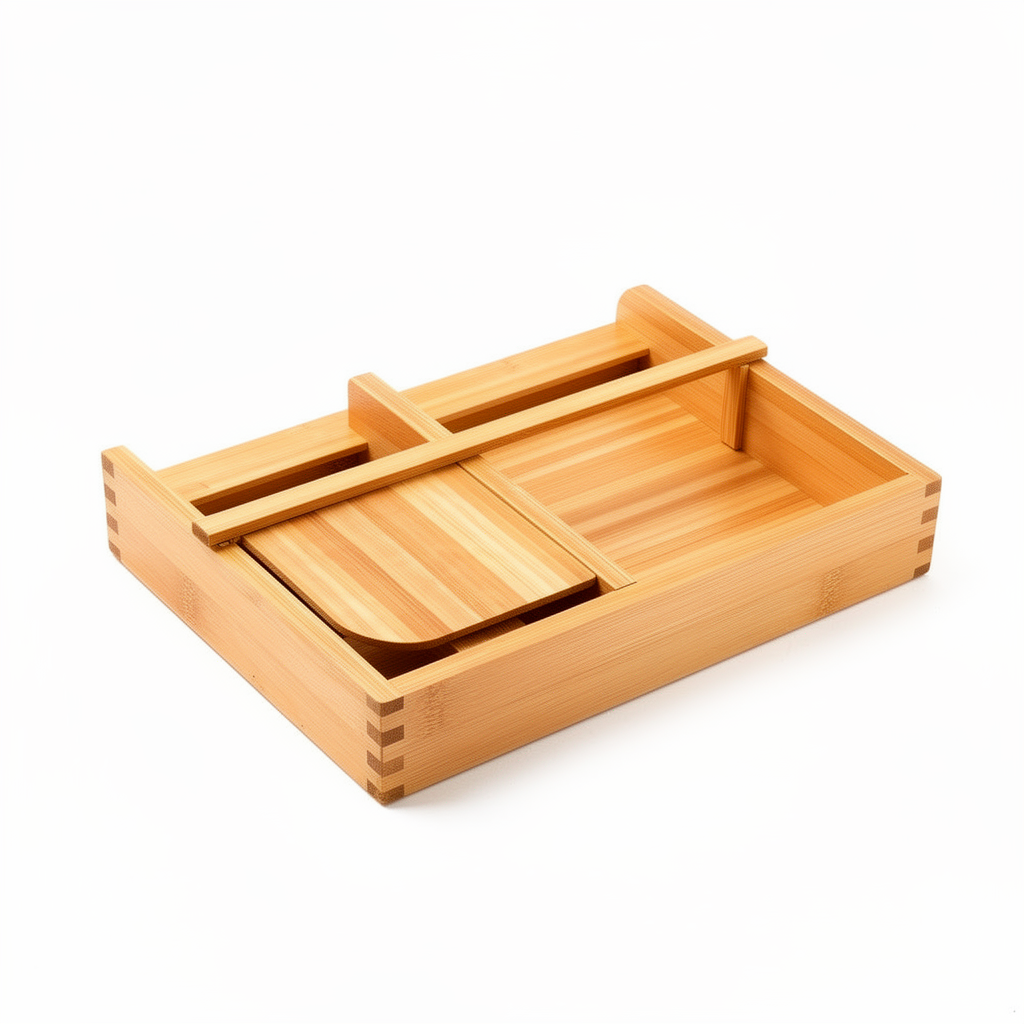 Adjustable Bamboo Cutlery and Gadget Organizer - Image 2