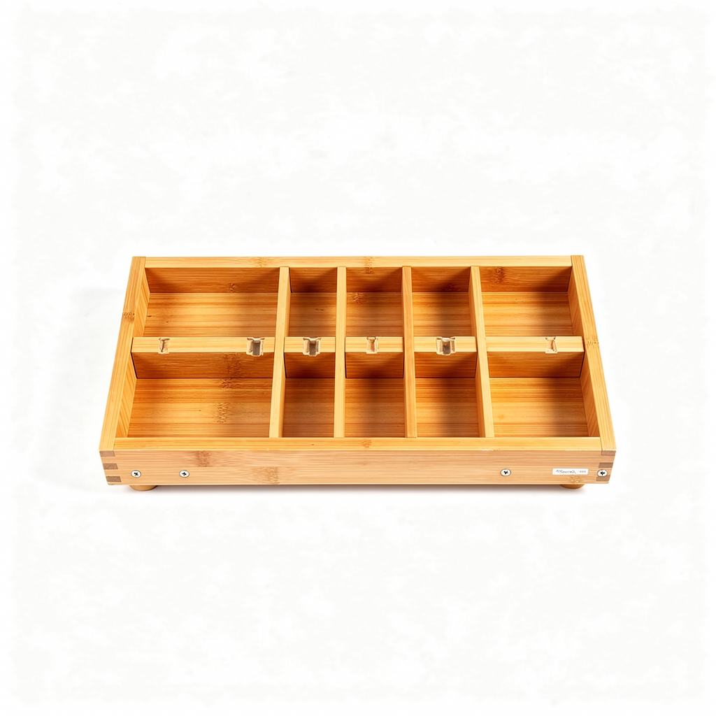 Classic Bamboo Cutlery Drawer Organizer - Image 3
