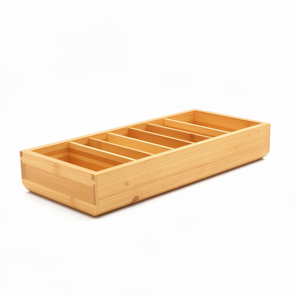 Expandable Bamboo Utensil Drawer Organizer - Image 2